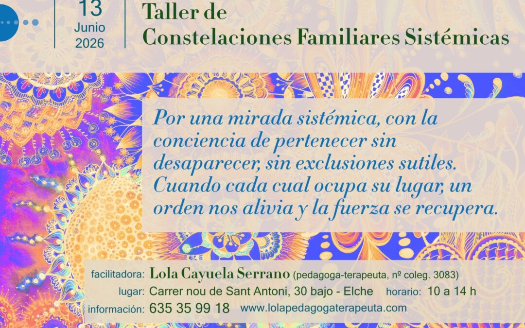 TALLER DE CONSTELACIONES FAMILIARES SISTÉMICAS 13-6-26 .Reflexiones de la experiencia.